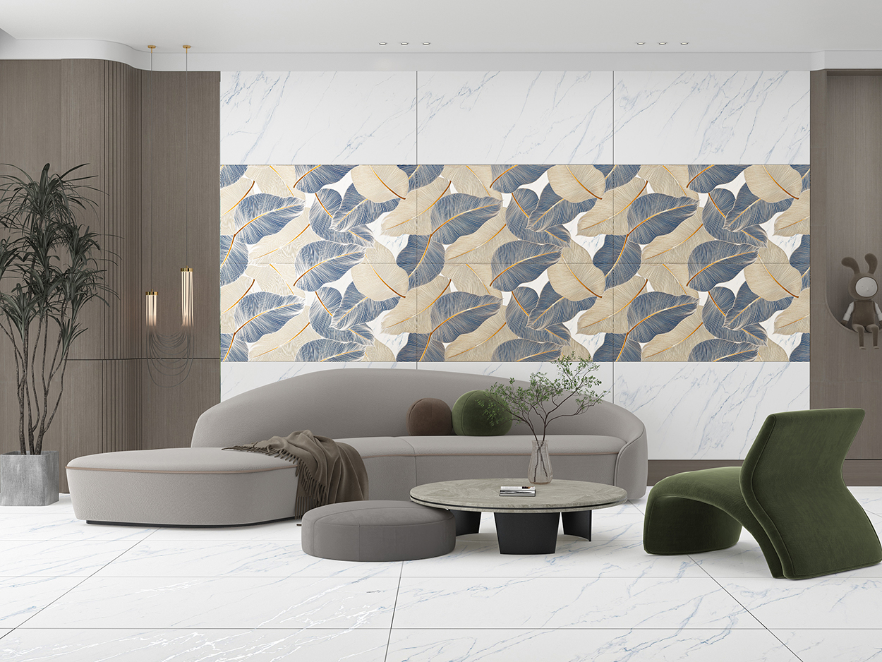 Addision Leaf Blue Decor (Main Image)